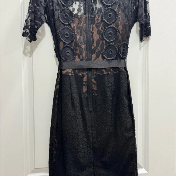 Anthropologie Black Lace Midi Dress - Picture 2 of 3